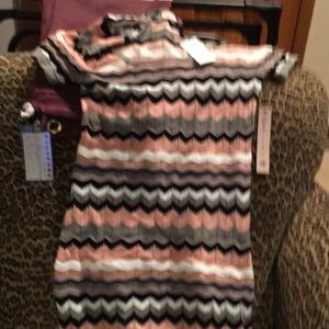 Knit Multi Maxi Dress Color Pink/Black/Khaki/White